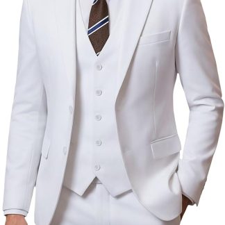 3 Piece Slim Fit Suit Set, Jacket Vest and Pants for Men image 1
